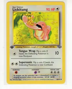 1x Lickitung 1st Edition Jungle 38/64 Pokemon Card (Ref:DW) - Image 1