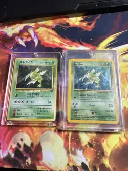 Pokemon TCG Scyther Holo Unlimited Rare Card 10/64 Jungle Set, Vintage 1999 LP - Image 1