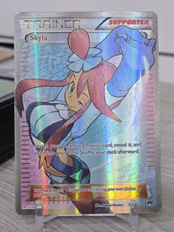 Pokemon Card TCG XY Breakpoint Skyla 122/122 Full Art Trainer Holo Rare LP - Image 3