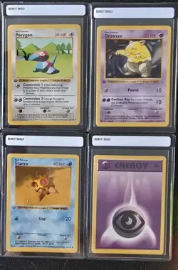 Pokemon Shadowless First Edition Base Set Lot Of 8 Cards Holo Staru Light Stamp - Image 3