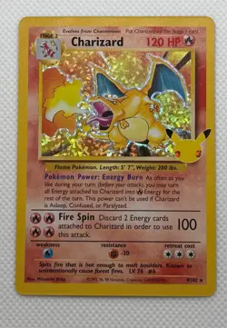 Pokemon TCG Charizard Holo Rare Card 25th Anniversary Edition 4/102 - Image 1