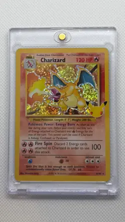 Pokemon TCG Charizard Holo Rare Card 25th Anniversary Edition 4/102 - Image 3