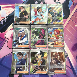 Pokemon TCG | English Scarlet & Violet Full Art Trainer SR X9 Card Bundle - Image 1
