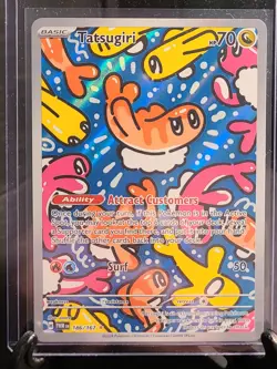 Pokemon TCG Tatsugiri Twilight Masquerade Illustration Rare Card 186/167 - Image 1