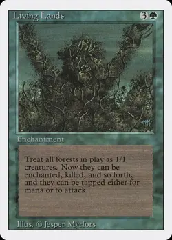 Revised Living Lands MTG Magic the Gathering LP - Image 1