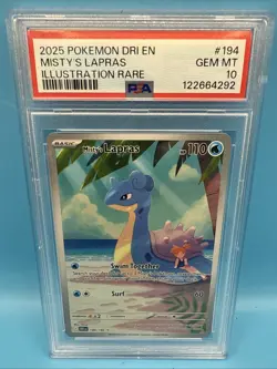 2025 POKEMON DRI EN-DRI EN IR #194 MISTY'S LAPRAS PSA 10 High Cert 122664292 - Image 1