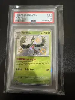 Pokemon TCG Shiny Arboliva Paldean Fates English Full Art Graded PSA 9 - Image 1