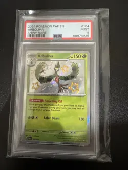 Pokemon TCG Shiny Arboliva Paldean Fates English Full Art Graded PSA 9 - Image 2