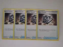 Metal Saucer 4x Trainer Playset Item 170/202 Sword & Shield Base Pokemon NM - Image 1