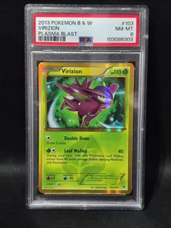 Pokemon Virizion Plasma Blast Holo Secret Rare #103 PSA 8 - Image 1