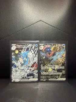 Pokemon SVP Kingdra ex 131 + Greninja ex 132 Black Star Promo NM - Image 1