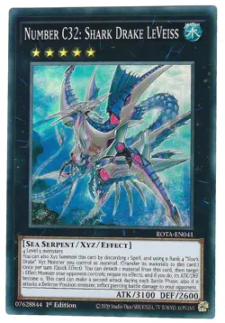 Number C32: Shark Drake LeVeiss x1 ROTA-EN041 Super Rare Yugioh - Image 1