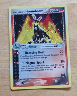 Team Magma's Houndoom 10/95 EX Team Magma vs Team Aqua Holo Pokemon Card - GOOD - Image 1