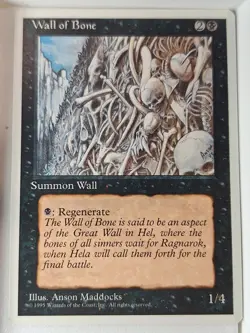 Wall of Bone - 4th Edition Core Set - Magic the Gathering MTG Nice! - Image 1