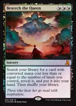 1 x Beseech the Queen - Foil - From The Vault: Lore - Moderate Play - MTG - Image 1