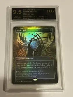 2020 Double Masters MTG Mox Opal 2XM Borderless FOIL FCG 9.5 #362 - Image 1