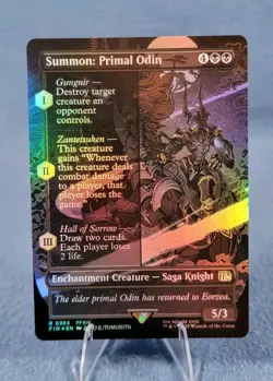 FOIL Summon: Primal Odin - 0365 - Rare Borderless - MTG: Final Fantasy - FIN - Image 1