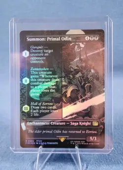FOIL Summon: Primal Odin - 0365 - Rare Borderless - MTG: Final Fantasy - FIN - Image 4