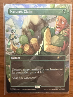 FOIL - Nature's Claim - Avatar the Last Airbender Cabbage Secret Lair MTG - Image 2