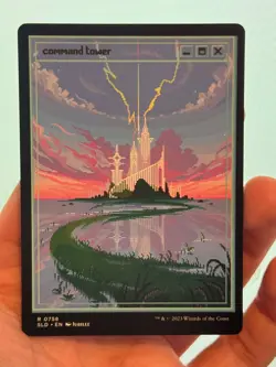 1X Command Tower TEXTLESS MINT MTG Magic Secret Lair Pixel Art Rare Bonus CEDH - Image 1