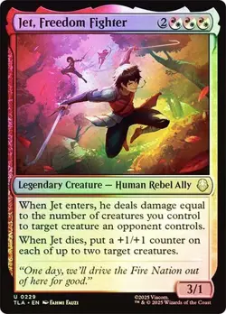 NM Foil Jet, Freedom Fighter, MTG, Avatar: The Last Airbender, Magic, 229 - Image 1
