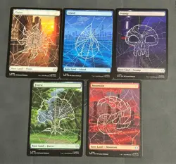 Spider-man Full Art Basic Land Set of 5 - SPM Magic: The Gathering Regular - Image 1