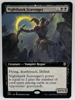MTG Nighthawk Scavenger (Extended Art) Zendikar Rising Regular - Image 1