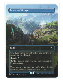 MTG - Mistrise Village - Borderless - Tarkir: Dragonstorm - NM - Image 1