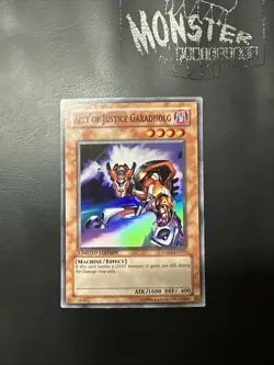YUGIOH ALLY OF JUSTICE GARADHOLG SUPER RARE HA01-EN015 LIMITED EDITION - Image 1