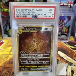 PSA 10 GM Pokemon Card Japanese Arceus VSTAR VSTAR Universe 262/172 UR S12a GOLD - Image 1