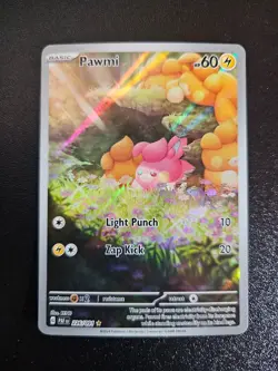 Pawmi 226/091 Full Art Illustration Rare Pokemon Card Paldean Fates NM 2024 - Image 1