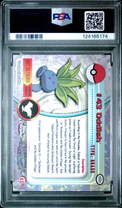 2000 TOPPS CHROME POKEMON T.V. #43 ODDISH PSA 4 - Image 2