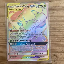Venusaur & Snivy GX | 249/236 | Cosmic Eclipse | Secret Rainbow Rare | Pokemon - Image 1