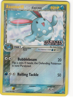 Azumarill Stamped Reverse Holo Pokemon TCG Delta Species 19/113 LP - Image 1