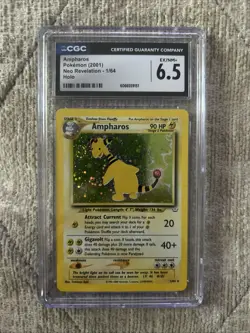 2001 Pokemon Neo Revelation Amoharos Holo 1/64 CGC 6.5 Holo Swirl - Image 1