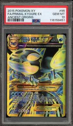 Pokemon Primal Kyogre XY Ancient Origins Full Art #96 PSA 10 Gem Mint - Image 1