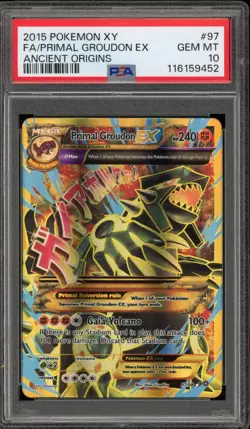 Pokemon Primal Groudon XY Ancient Origins Full Art #97 PSA 10 Gem Mint - Image 1