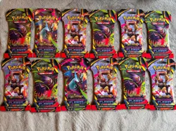 Pokemon Mega Evolution Phantasmal Flames 12x Sleeved Booster Pack - Image 1