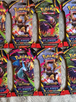 Pokemon Mega Evolution Phantasmal Flames 12x Sleeved Booster Pack - Image 3