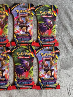 Pokemon Mega Evolution Phantasmal Flames 12x Sleeved Booster Pack - Image 4