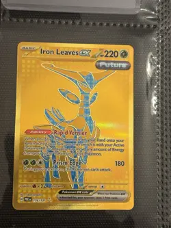 Iron Leaves Ex 176/131 Gold Secret Rare Prismatic Evolutions Pokemon TCG - Image 1