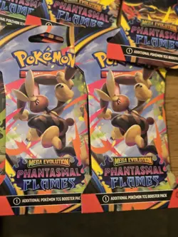 Pokemon TCG Mega Evolution Phantasmal Flames Booster Pack LOT of 13 SEALED - Image 2
