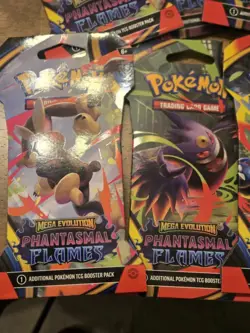 Pokemon TCG Mega Evolution Phantasmal Flames Booster Pack LOT of 13 SEALED - Image 4
