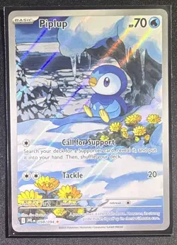 Pokemon TCG Piplup 98/94 Phantasmal Flames Illustration Rare Mega Evolution - Image 1