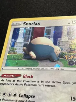🌀 Pokemon Snorlax Cosmic Cosmo Holo 055/078 - Set Stamped Go Swirl 🌀 NM - Image 1