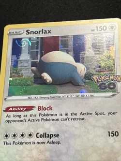 🌀 Pokemon Snorlax Cosmic Cosmo Holo 055/078 - Set Stamped Go Swirl 🌀 NM - Image 2