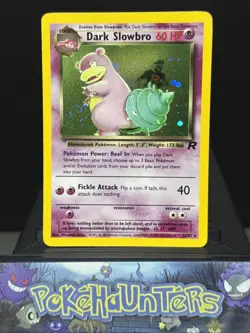 Pokemon Card Dark Slowbro 12/82 Holo Rare Team Rocket Set WOTC LP 2 - Image 1