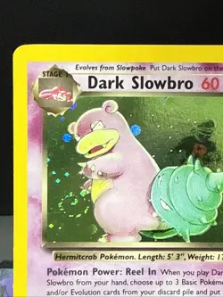 Pokemon Card Dark Slowbro 12/82 Holo Rare Team Rocket Set WOTC LP 2 - Image 3