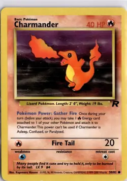 Pokemon TCG Charmander Team Rocket Series 50/82 Common Card Trading Card TCG - Image 1