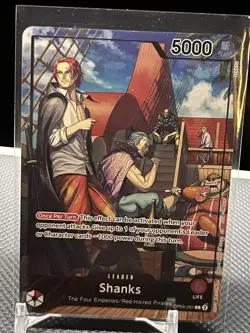 One Piece Shanks Leader OP09-001 Promo Card 2025 PSA Magazine Exclusive NM+ - Image 1